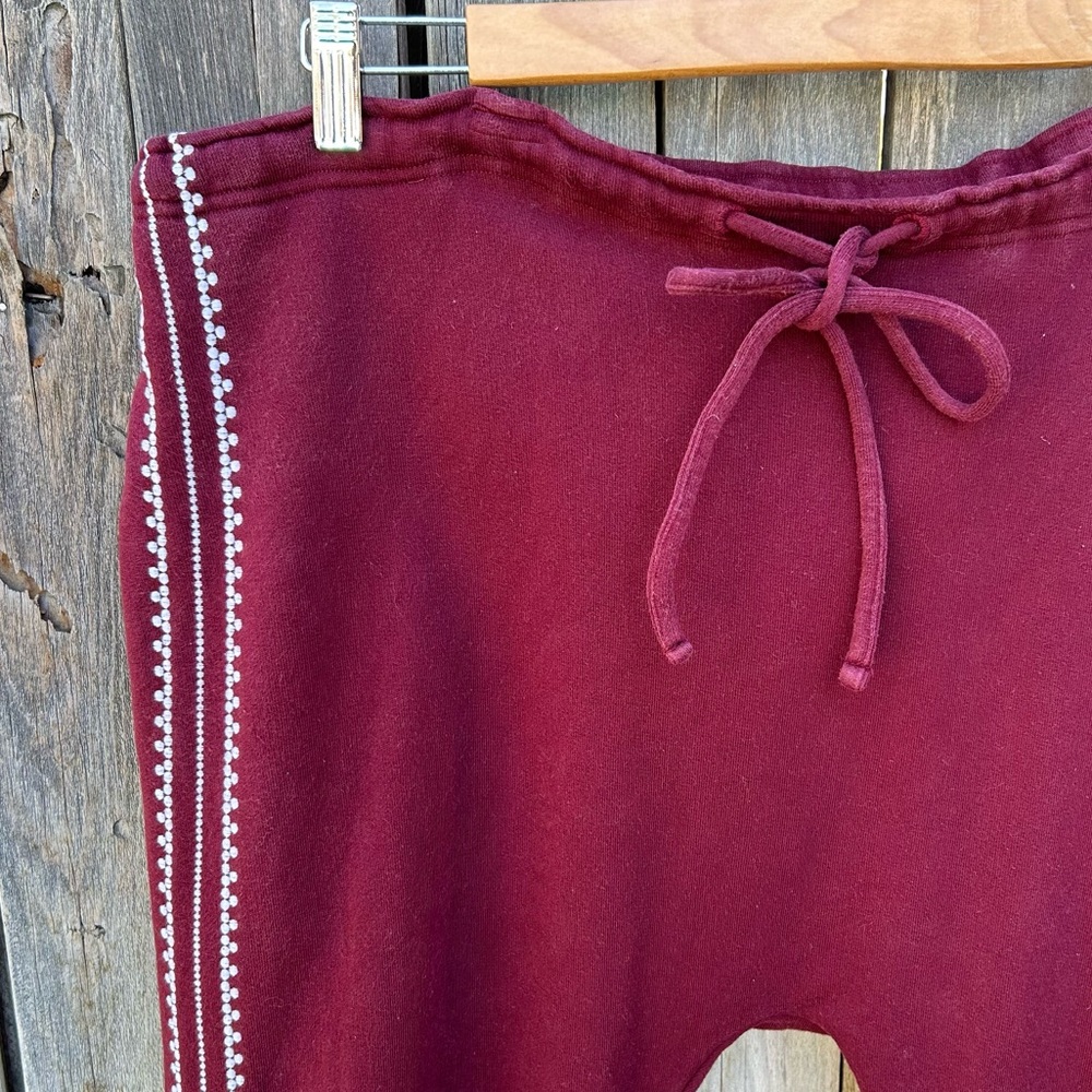The Upside Phoenix Byron Track Pant Cotton Maroon Burgundy S - Picture 4 of 16